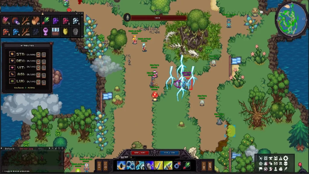 Ethernia เกม MMORPG 2D Pixel Art บน Steam ระบบเกมที่ต้องรู้ก่อนเล่น